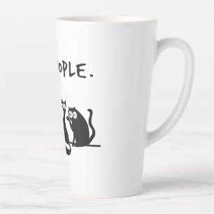 Ie Mensen Grappig Meowende Zwarte Katten Latte Mok