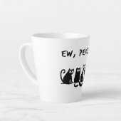 Ie Mensen Grappig Meowende Zwarte Katten Latte Mok (Linkerhoek)