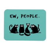 Ie Mensen Grappig Meowende Zwarte Katten Magneet (Horizontaal)