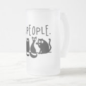 Ie Mensen Grappig Meowende Zwarte Katten Matglas Bierpul (Voorkant rechts)