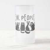 Ie Mensen Grappig Meowende Zwarte Katten Matglas Bierpul (Center)