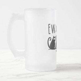 Ie Mensen Grappig Meowende Zwarte Katten  Matglas Bierpul