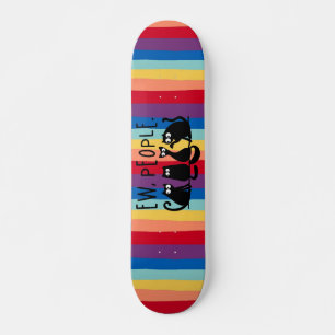 Ie Mensen Grappig Meowende Zwarte Katten Persoonlijk Skateboard