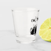 Ie Mensen Grappig Meowende Zwarte Katten Shot Glas (Links)