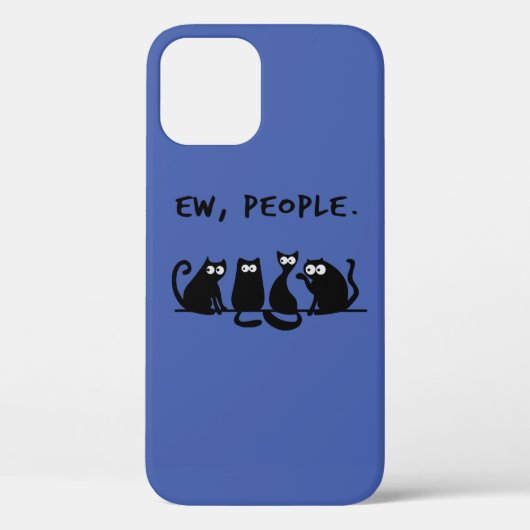 Ie Mensen Grappig Meowy Zwarte Katten Case-Mate iPhone Case (Achterkant)