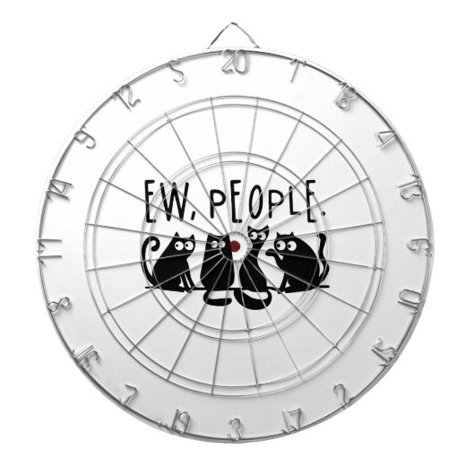 Ie Mensen Grappig Meowy Zwarte Katten Dartbord (Voorkant)