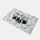 Ie Mensen Grappig Meowy Zwarte Katten  Deurmat (Schuin)