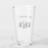 Ie Mensen Grappig Meowy Zwarte Katten Glas (Achterkant)
