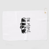 Ie Mensen Grappig Meowy Zwarte Katten  Golfhanddoek (Horizontaal)