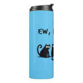 Ie Mensen Grappig Meowy Zwarte Katten Thermosbeker (Gedraaid links)
