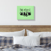 Ie Mensen Grappig Miauwende Zwarte Katten Canvas Afdruk (Insitu (Slaapkamer))