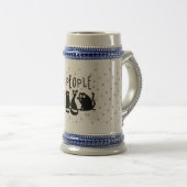 Ie Mensen Grappige Poezen Zwarte Katten Bierpul (Voorkant rechts)