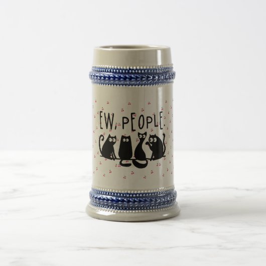 Ie Mensen Grappige Poezen Zwarte Katten Bierpul (Center)