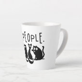 Ie Mensen Grappige Poezen Zwarte Katten Latte Mok (Rechterhoek)