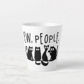Ie Mensen Grappige Poezen Zwarte Katten Latte Mok (Voorkant)