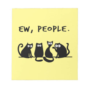 Ie Mensen Grappige Poezen Zwarte Katten Notitieblok