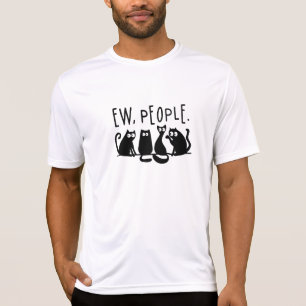 Ie Mensen Grappige Poezen Zwarte Katten T-shirt