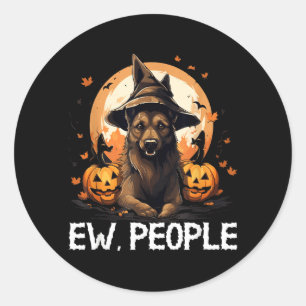 Ie Mensen Halloween Hond Ronde Sticker