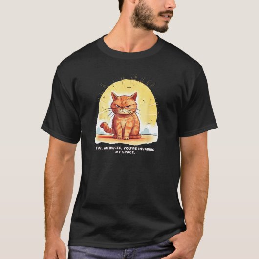 Ie Mensen Meow-ff Kattenprint T-shirt (Voorkant)