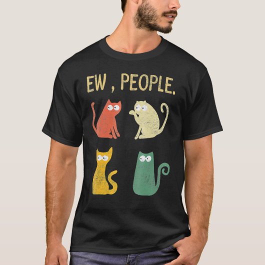 Ie Mensen Meowy Kat  Essentia 1 T-shirt (Voorkant)
