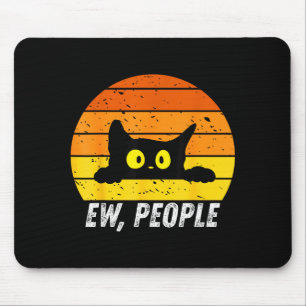 Ie Mensen Retro Kat Grappig Introvert Antieke Kat Muismat