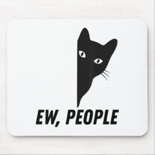 Ie Mensen Retro Kat Grappig Introvert Antieke Kat Muismat