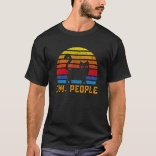 Ie Mensen Retro Kat Vintage Introvert Ontwerp T-shirt