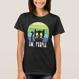 Ie Mensen! Schattige Regenboog Katten Liefhebber K T-shirt