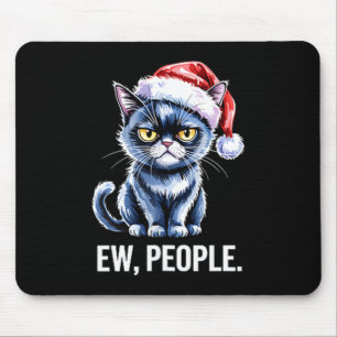 Ie mensen Zwarte Kat Kerst Grappig Introvert Holi Muismat