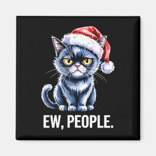 Ie mensen Zwarte Kat Kerst Grappige Introvert Holi Magneet