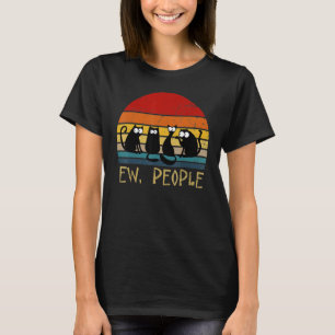 Ie Mensen Zwarte Kat Vintage Pret T-shirt