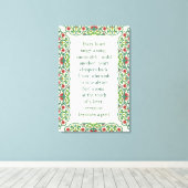 Ieder hart zingt een onvolledig liedje met een flo canvas afdruk (Insitu (Houten vloer))