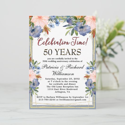 Ieder jaar aangepaste Jubileum voor aangepaste bru Kaart (Staand voorkant)