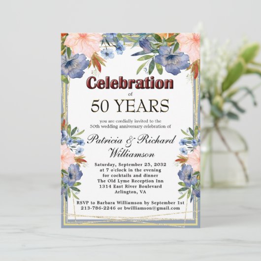 Ieder jaar aangepaste Jubileum voor aangepaste bru Kaart (Staand voorkant)