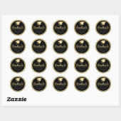 Ieder jaar Elegant Gold Afstuderen Ronde Sticker (Vel)