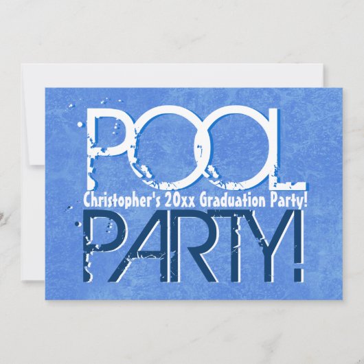 Ieder jaar klasse Afstuderen Pool Party Kaart (Voorkant)
