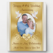 Ieder jaar, persoonlijke Jubileum cadeauideeën Fotoplaat (Voorkant)