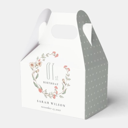 Ieder jaar van de geboorte wordt het roze, rode, r bedankdoosjes (Voorkant Zijde)