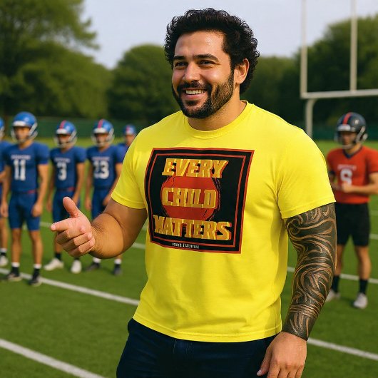 Ieder kind heeft belang bij de rode cirkel t-shirt