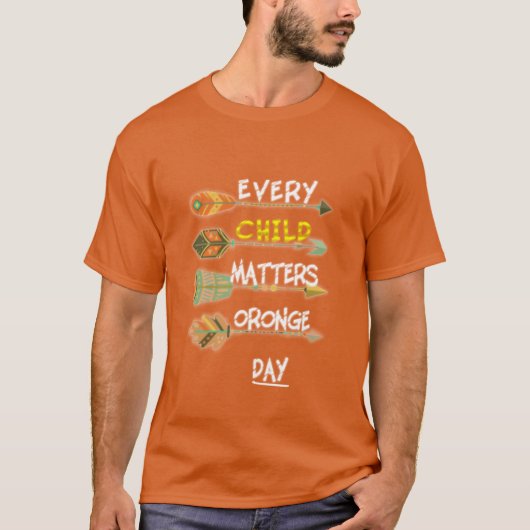 Ieder kind is in eigen bezit oranje T-Shirt (Voorkant)