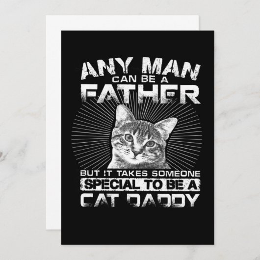 Ieder Man kan een vader zijn die papa cadeau geeft Aankondiging (Voorkant / Achterkant)