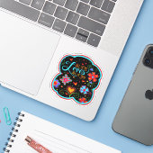 Ieder van mij houdt van je Inspirivity Valentijn Sticker (Laptop met iPhone)