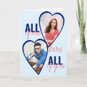 Ieder van mij houdt van jullie allemaal 2 Heart Ph Kaart (Voorkant)