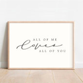 Ieder van mij houdt van jullie allen van het Manus Poster