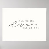 Ieder van mij houdt van jullie allen van het Manus Poster (Voorkant)