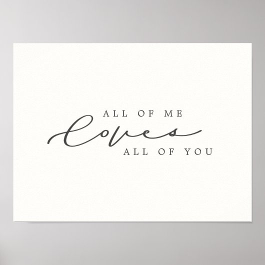 Ieder van mij houdt van jullie allen van het Manus Poster (Voorkant)