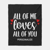 Ieder van mij houdt van jullie hele lenen fleece deken (Voorkant)