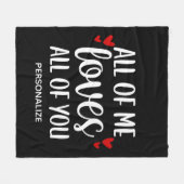 Ieder van mij houdt van jullie hele lenen fleece deken (Voorkant (Horizontaal))