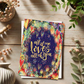 Ieder van mij houdt van jullie kleurrijke moderne kaart