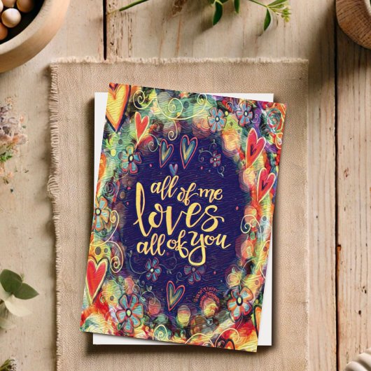 Ieder van mij houdt van jullie kleurrijke moderne  kaart